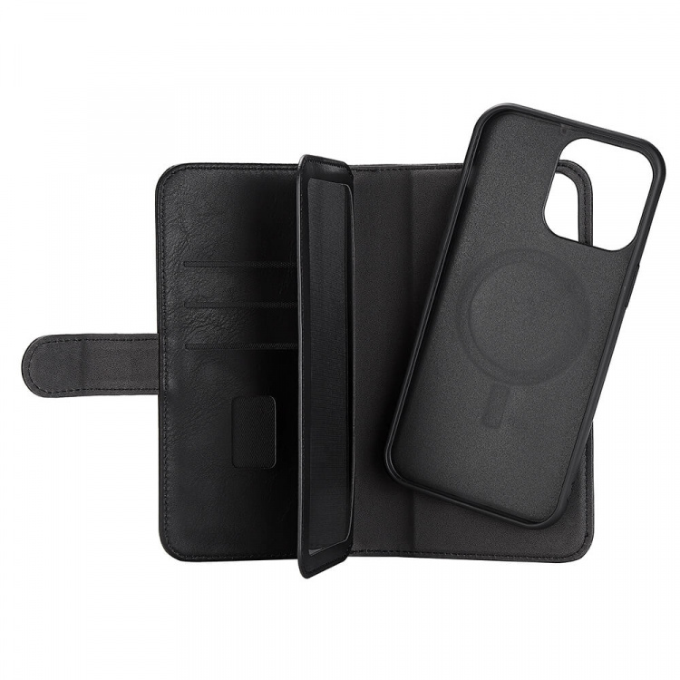 Wallet Case 2in1 7 Card Slots MagSeries Black - iPhone 14 Pro Max 