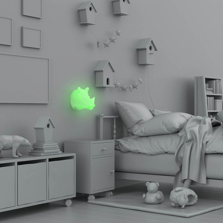 Wall Nightlight Wild Light Rhino Multicolor Wall Nightlight Wild Light Rhino Multicolor
