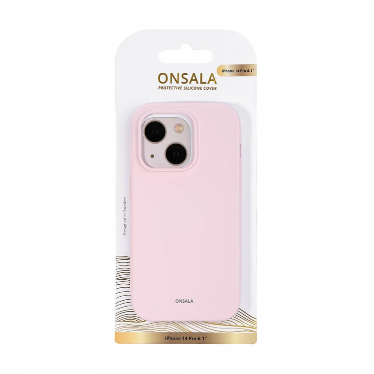 Phone Case Silicone Chalk Pink - iPhone 14 Pro 