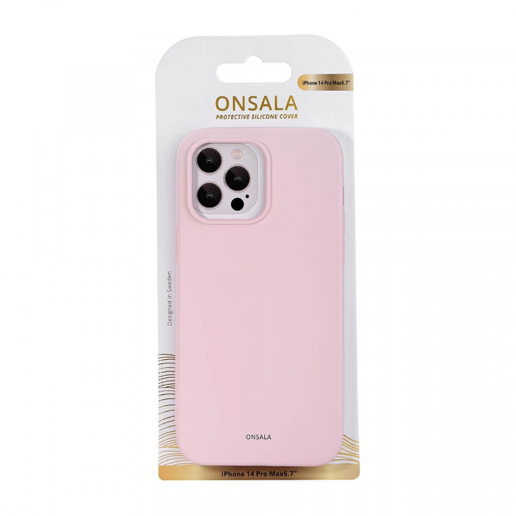 Phone Case Silicone Chalk Pink - iPhone 14 Pro Max 