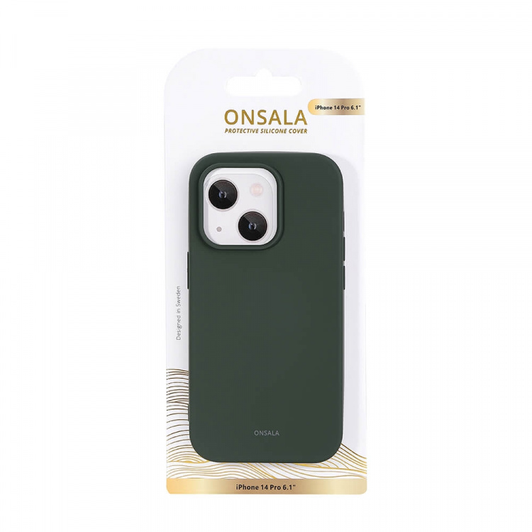 Phone Case Silicone Olive Green - iPhone 14 Pro