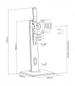 DELTACO Office Vertical Lift Single Monitor Stand
