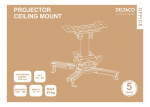 DELTACO Office Projector Ceiling mount, 225mm, 45kg DELTACO Office Projector Ceiling mount, 225mm, 45kg