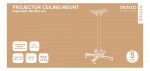 DELTACO Office Projector Adjustable Ceiling mount, 605mm-905mm, 35kg