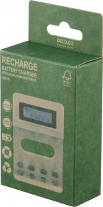 DELTACO Ultimate Ni-Mh USB charger for AA/AAA batteries, display DELTACO Ultimate Ni-Mh USB charger for AA/AAA batteries, display
