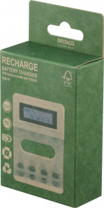 DELTACO Ultimate Ni-Mh USB charger for AA/AAA batteries, display DELTACO Ultimate Ni-Mh USB charger for AA/AAA batteries, display
