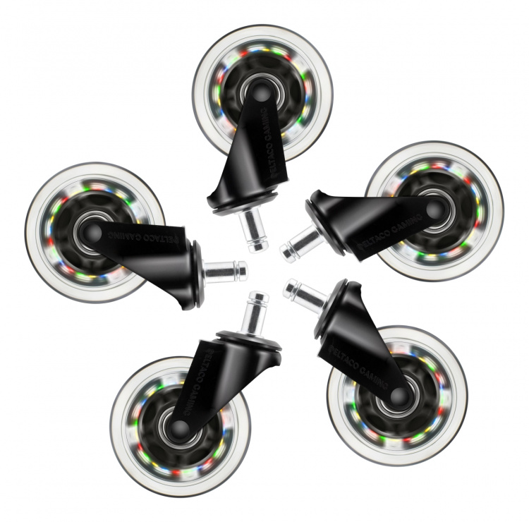 DELTACO GAMING Rainbow Rubber Casters for Gaming Chair