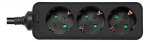 DELTACO outlet 3xCEE 7/3 1xCEE 7/7 1,5m black DELTACO outlet 3xCEE 7/3 1xCEE 7/7 1,5m black