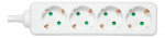 DELTACO outlet 4xCEE 7/3 1xCEE 7/7 1,5m white