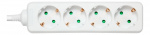 DELTACO outlet 4xCEE 7/3 1xCEE 7/7 3m white