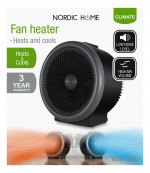 Fan Heater, heating and cooling,2000W, black Fan Heater, heating and cooling,2000W, black