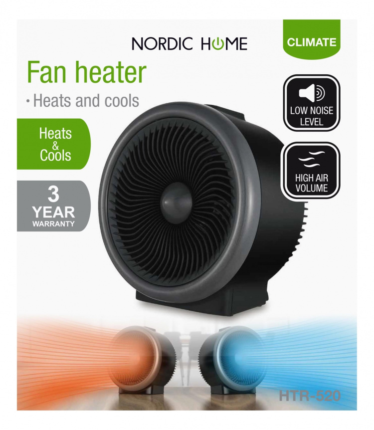 Fan Heater, heating and cooling,2000W, black Fan Heater, heating and cooling,2000W, black