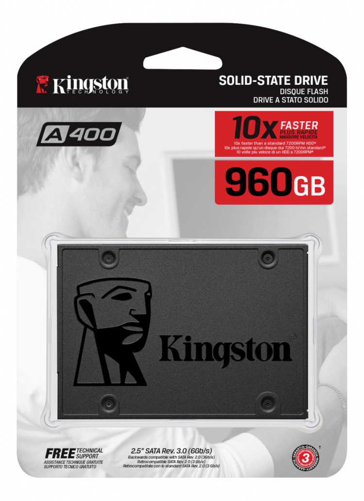 Kingston 960GB A400 SATA3 2.5 SSD (7mm height)