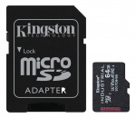 Kingston 64GB microSDXC Industrial C10 A1 pSLC Card + SD Adapter