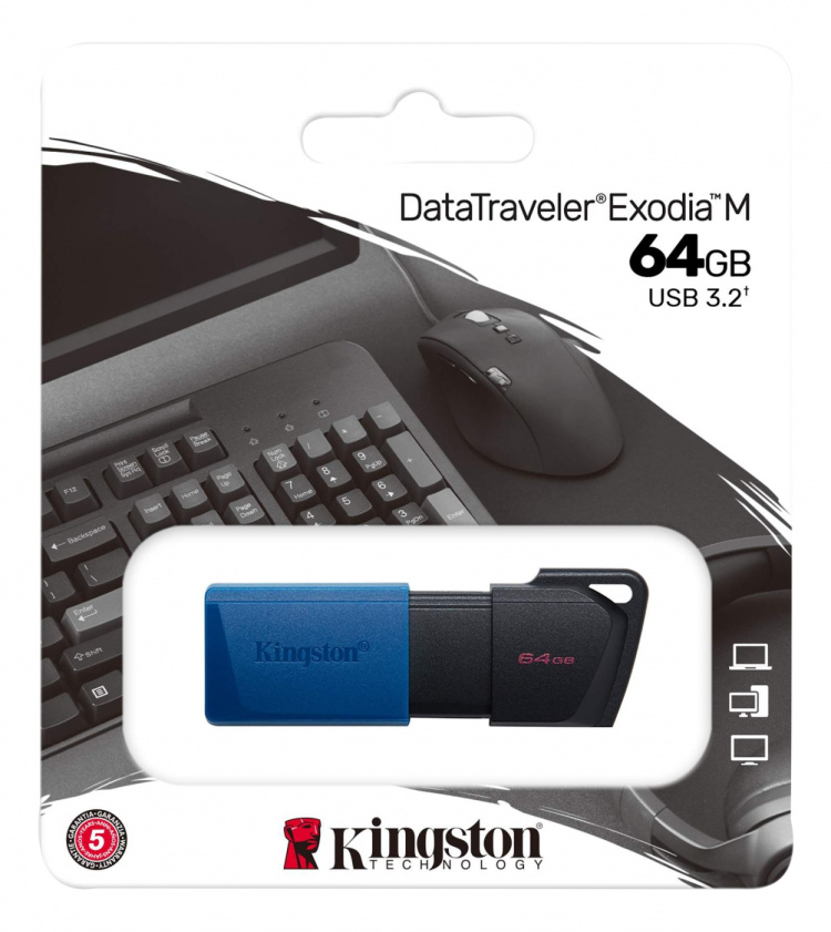 Kingston DataTraveler Exodia M USB-geheugenstick, 64 GB