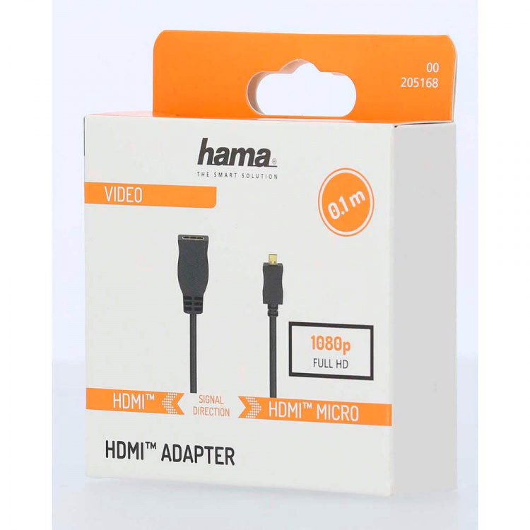 Adapter HDMI Type D-A Plug-Socket Gold Plated Black