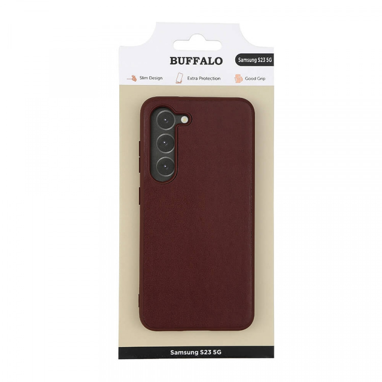 Phone case PU Brown - Samsung S23 5G