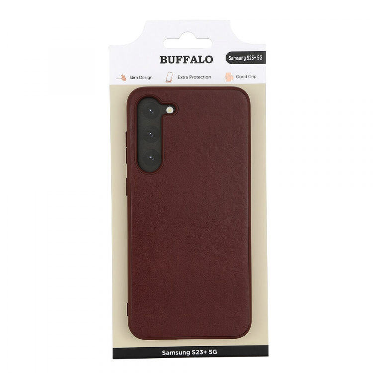 Phone case PU Brown - Samsung S23+ 5G