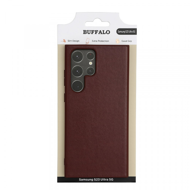 Phone case PU Brown - Samsung S23 Ultra 5G