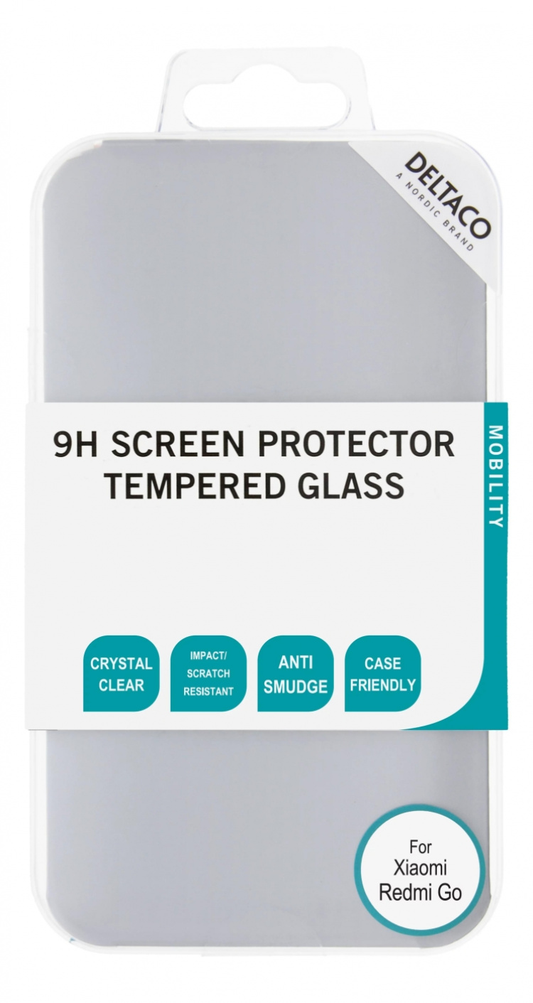 DELTACO screen protector, Xiaomi Redmi Go, 2.5D full coverage glass