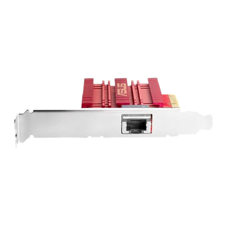 Asus Netwerkadapter, 10Gbps, Windows en Linux, RJ45, QoS, Koellichaam, Rood Asus Netwerkadapter, 10Gbps, Windows en Linux, RJ45, QoS, Koellichaam, Rood