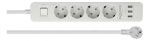 DE-LOCK Grenuttag med 4x CEE 7/3, 3x USB Type-A portar, petskydd, strö