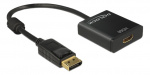 Delock Adapter Displayport 1.2 hane till HDMI hona, 4K, aktiv, svart
