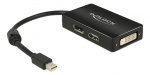 Delock Adapter mini Displayport 1.1 till Displayport/HDMI/DVI, svart