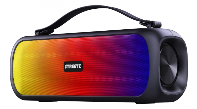 STREETZ BT Boombox 2x 7.5 W, IPX5, AUX, USB flash, LED, black