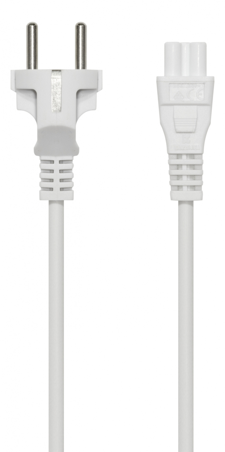 DELTACO Geaarde kabel, recht CEE 7/7 > IEC 60320 C5, 1m