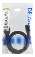 DELTACO förlängningskabel IEC C15 - IEC C14, 1m, svart