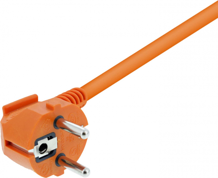 DELTACO Förlängningskabel, inomhusbruk, jordad, IP20, 20 m, Orange