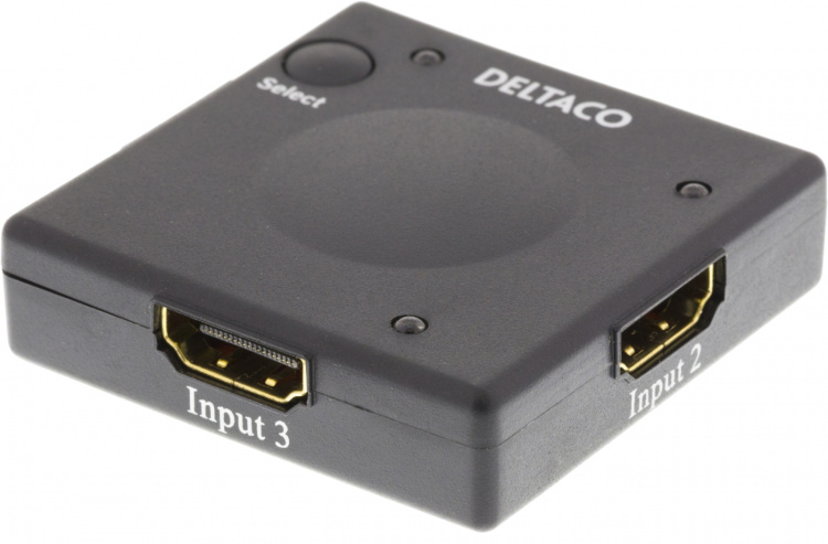 DELTACO HDMI-switch, automatisk 3 till 1, 1080p, 3D, svart DELTACO HDMI-switch, automatisk 3 till 1, 1080p, 3D, svart