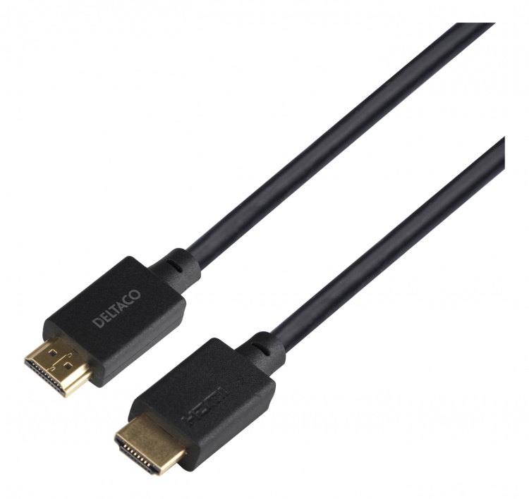 DELTACO Ultra High Speed HDMI-kabel, 2m, eARC, QMS, 8K 60Hz, 4K 120Hz, LSZH, svart DELTACO Ultra High Speed HDMI-kabel, 2m, eARC, QMS, 8K 60Hz, 4K 120Hz, LSZH, svart