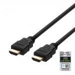 DELTACO Ultra High Speed HDMI-kabel, 5m, eARC, QMS, 8K vid 60Hz, 4K vid 120Hz, svart