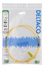 DELTACO OS2 fiberkabel LC – LC, duplex, singlemode, APC, 9/125, 1m