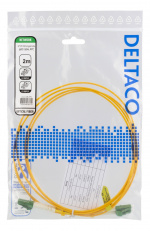 DELTACO OS2 fiberkabel LC – LC, duplex, singlemode, APC, 9/125, 2m