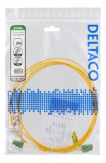 DELTACO OS2 fiberkabel LC – LC, duplex, singlemode, APC, 9/125, 2m