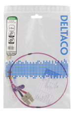 DELTACO OM4 fiberkabel LC – SC, duplex, multimode, 50/125, 0,5m