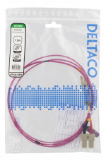 DELTACO OM4 fiberkabel LC – SC, duplex, multimode, 50/125, 1,5m