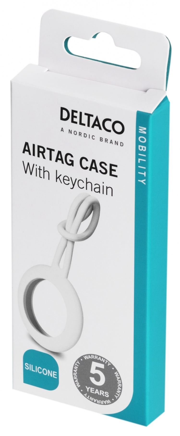 DELTACO Apple AirTag case, Silicon, Vit