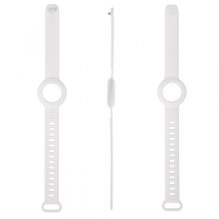 DELTACO Apple AirTag, Siliconen polsbandje, Vit