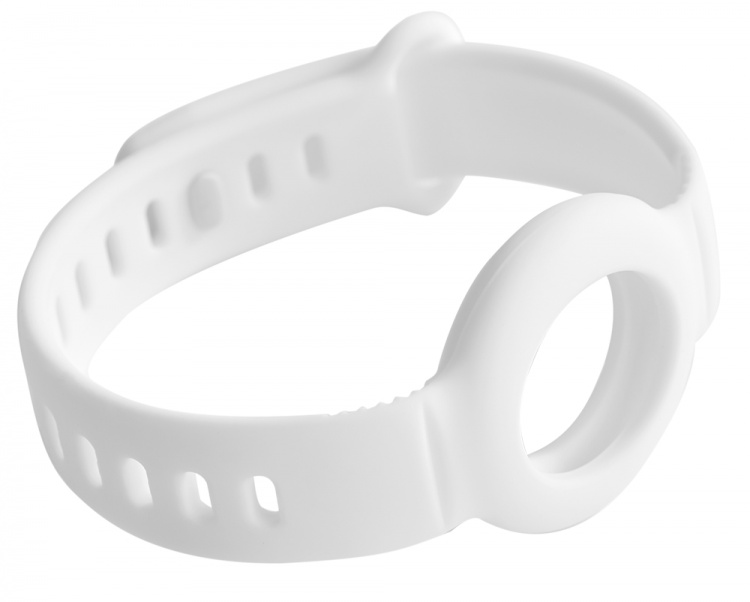 DELTACO Apple AirTag, Siliconen polsbandje, Vit