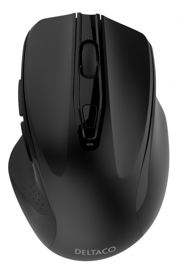 DELTACO Wireless office silent mouse, ergonomic shape, USB rec