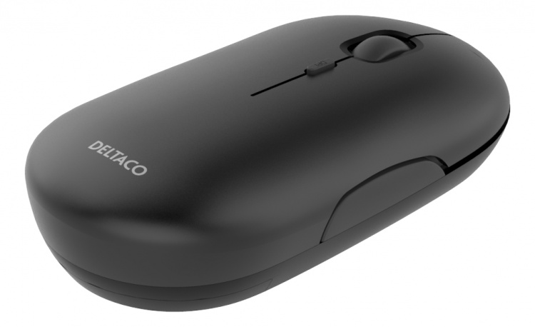 DELTACO Wireless office silent mouse, flat shape design, USB receiver