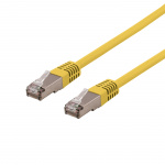 DELTACO S/FTP Cat6 patchkabel, delta cert, LSZH, 1m, gul