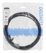 DELTACO S/FTP Cat6 patchkabel, 3m, 250MHz, UV-resistent, svart