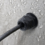 DELTACO S/FTP Cat6a patchkabel, 5m, IP68, PG13.5, svart