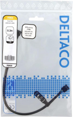 DELTACO förlängningskabel för 4-pins fläktar 0,3m, svart DELTACO förlängningskabel för 4-pins fläktar 0,3m, svart