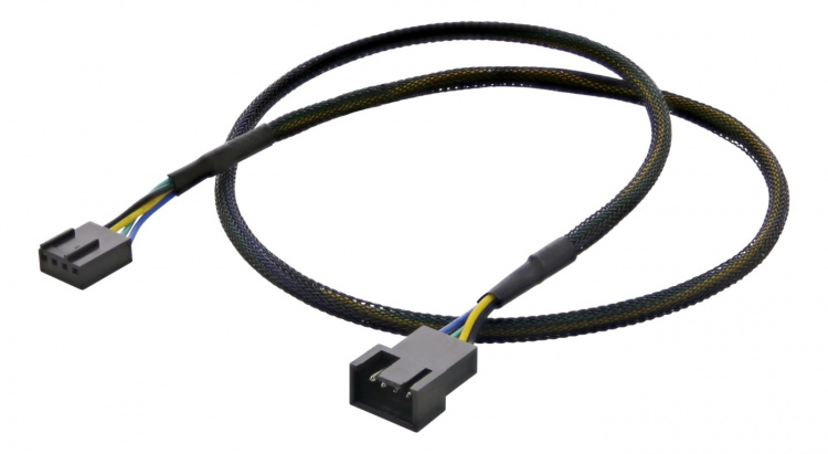 DELTACO förlängningskabel för 4-pins fläktar 0,6m, svart DELTACO förlängningskabel för 4-pins fläktar 0,6m, svart